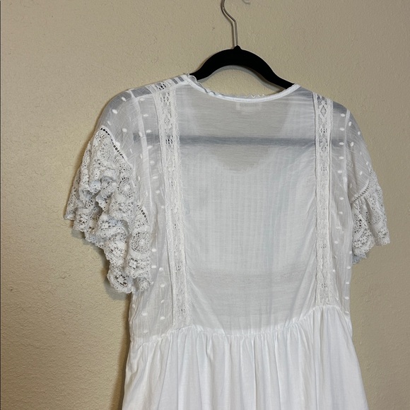 Zadig & Voltaire Roll Cotton White Lace Mini Dress with Pockets Size Small‎ - Picture 11 of 12